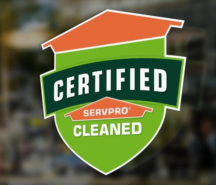 Photo of our Certified: SERVPRO Cleaned Badge